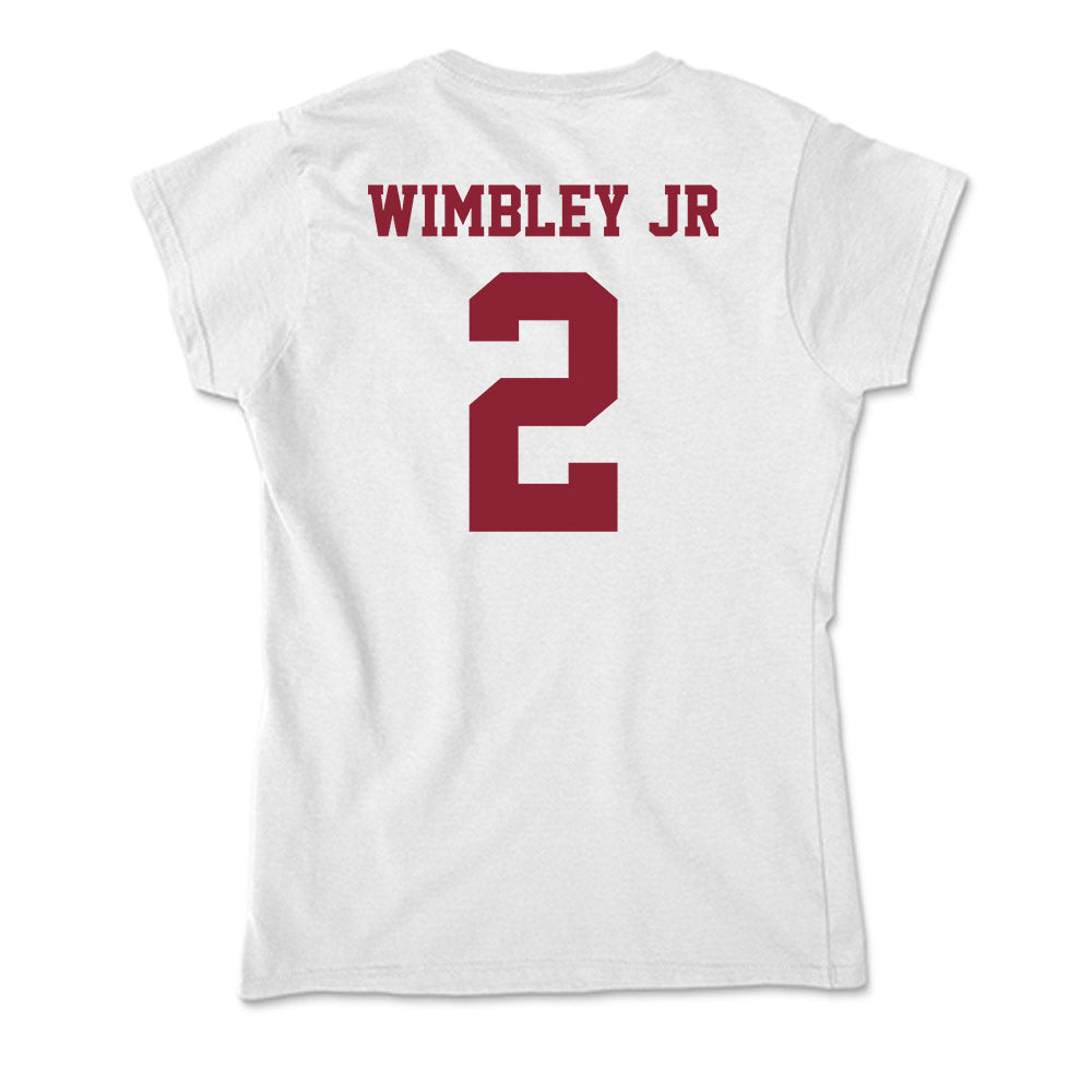 UMass - NCAA Men's Basketball : Dwayne Wimbley jr - Soft Style Women’s T-Shirt-1