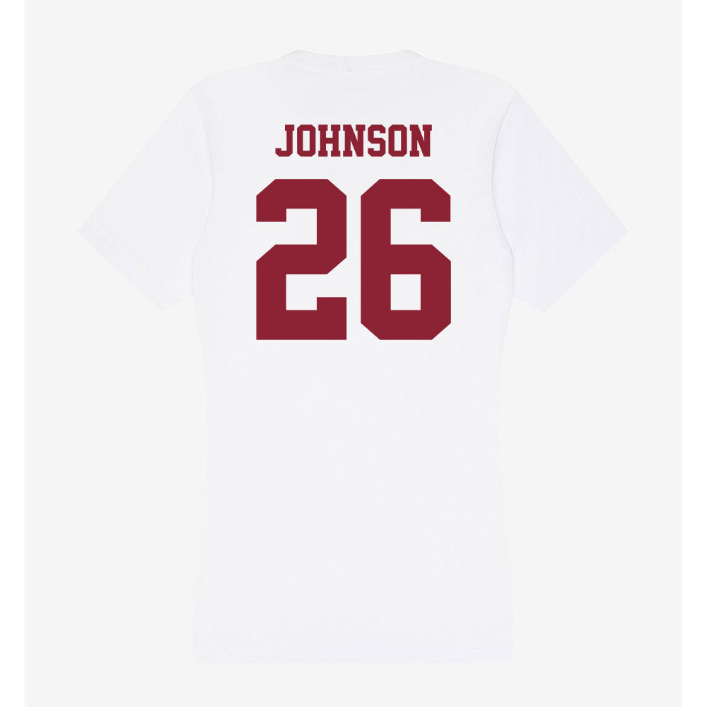 UMass - NCAA Men's Lacrosse : Dylan Johnson - Women's V-Neck T-Shirt-1