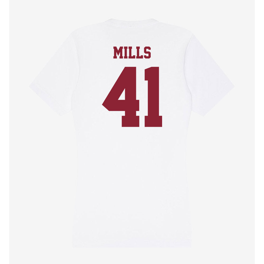UMass - NCAA Football : Grant Mills - Women's V-Neck T-Shirt-1
