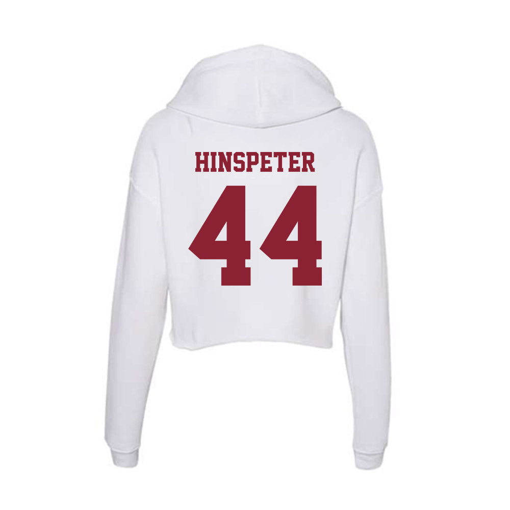 UMass - NCAA Football : Timmy Hinspeter - Women's Crop Fleece Hoodie-1