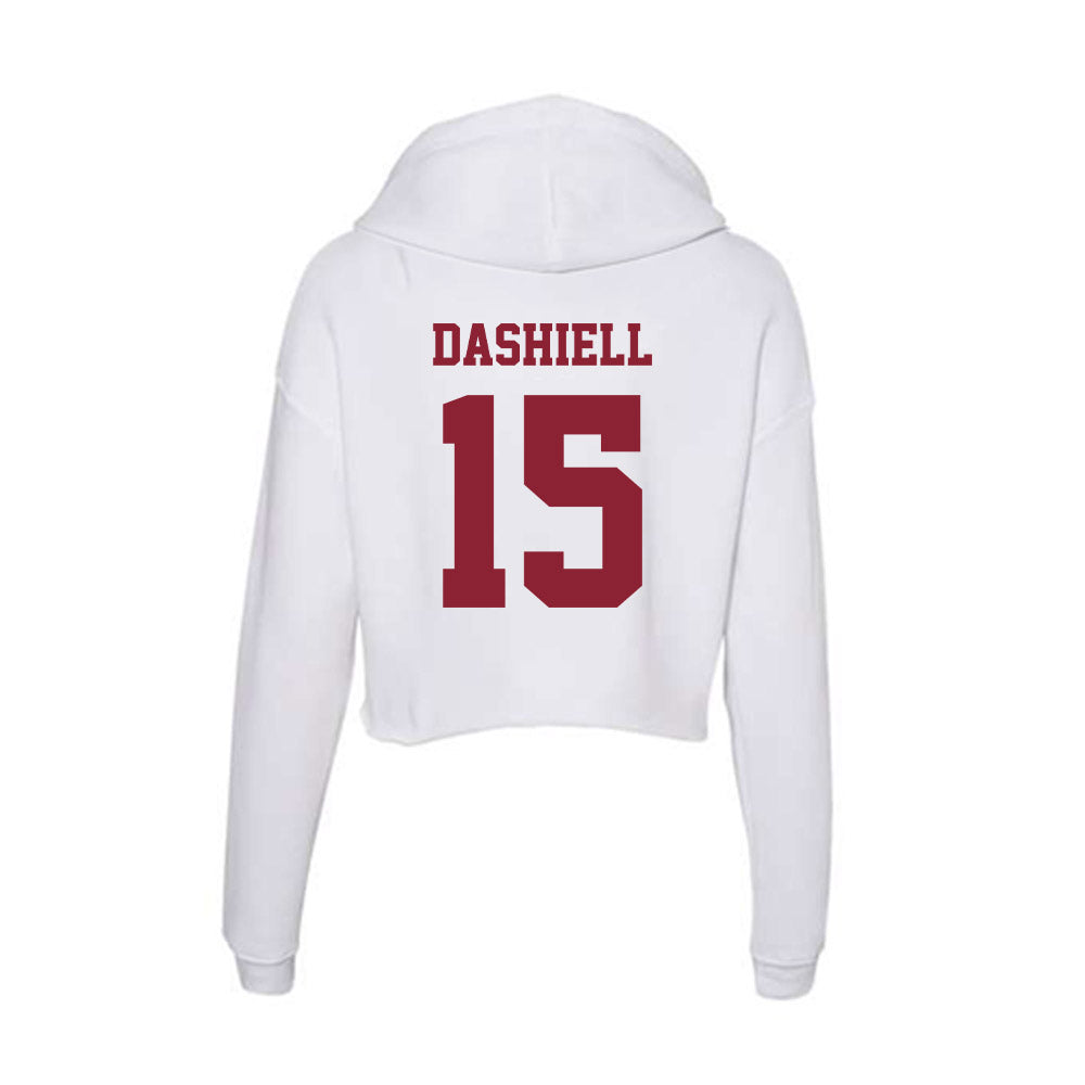 UMass - NCAA Football : Tavian Dashiell - Women's Crop Fleece Hoodie-1