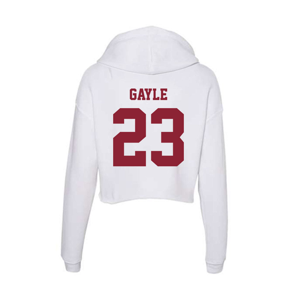 UMass - NCAA Men's Soccer : Taylon Gayle - Women's Crop Fleece Hoodie-1