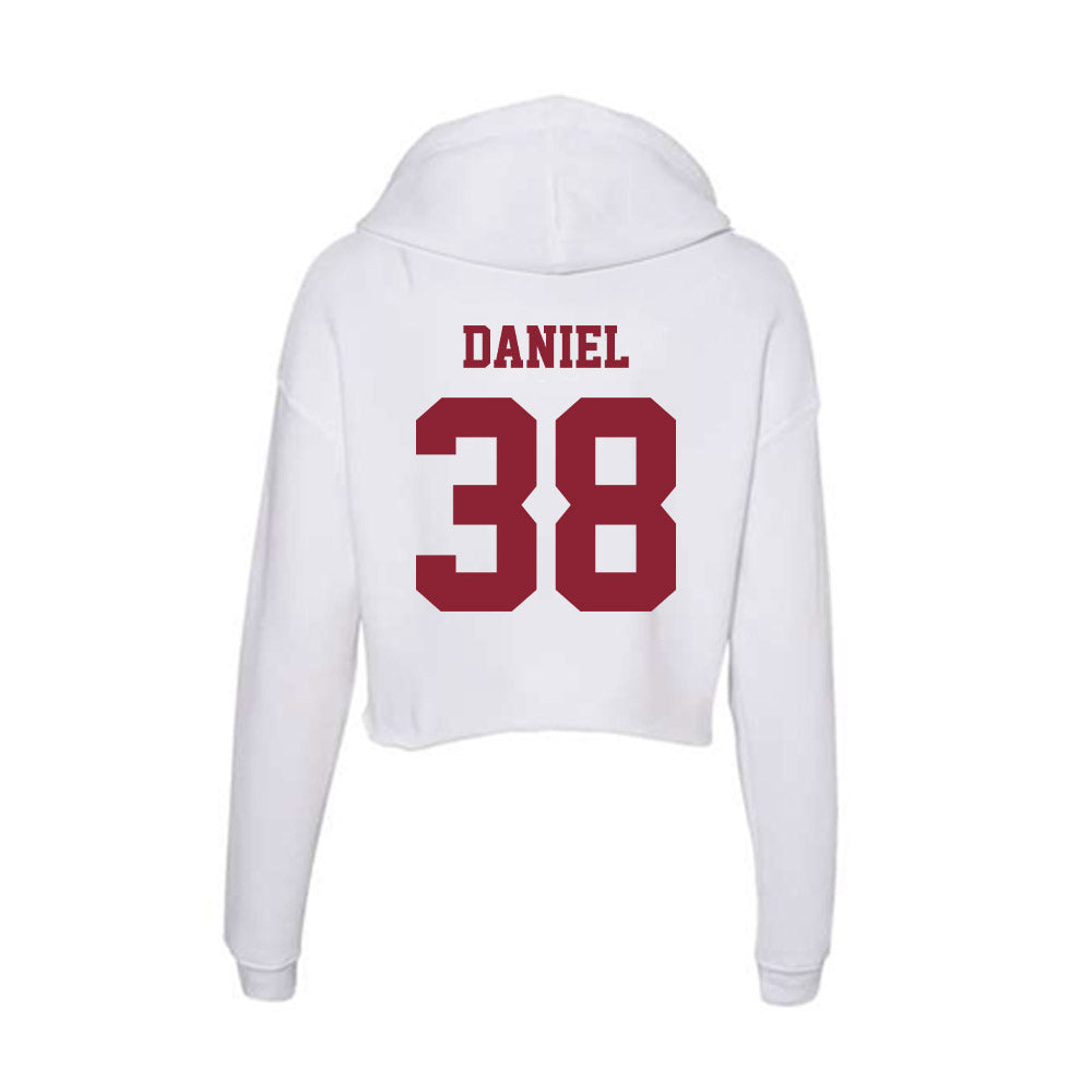 UMass - NCAA Football : Zeraun Daniel - Women's Crop Fleece Hooded Sweatshirt-1