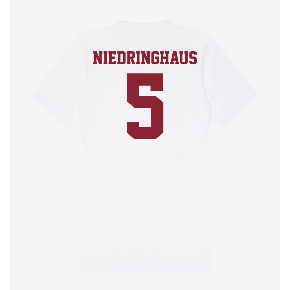UMass - NCAA Baseball : Jack Niedringhaus - Women's V-Neck T-Shirt-1