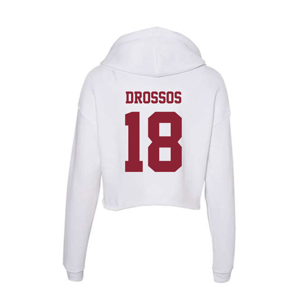 UMass - NCAA Football : Dinos Drossos - Women's Crop Fleece Hoodie-1