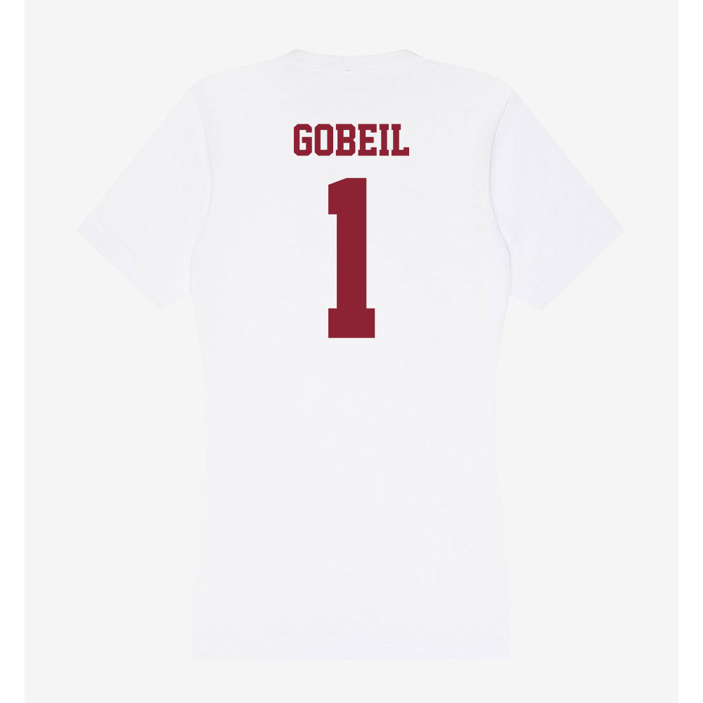 UMass - NCAA Baseball : Dean Gobeil - Women's V-Neck T-Shirt-1