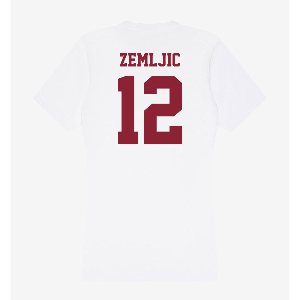 UMass - NCAA Men's Basketball : Noa Zemljic - Women's V-Neck T-Shirt-1