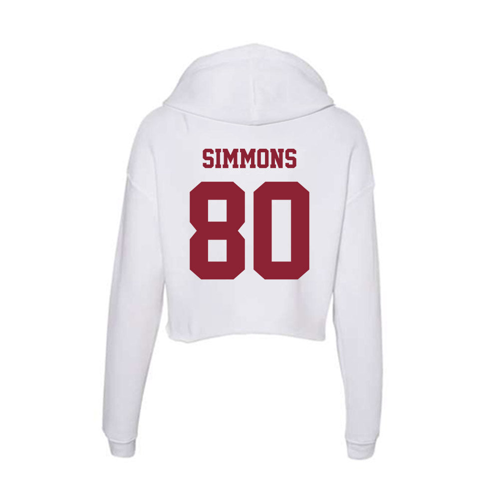UMass - NCAA Football : Isaiah Simmons - Women's Crop Fleece Hooded Sweatshirt-1