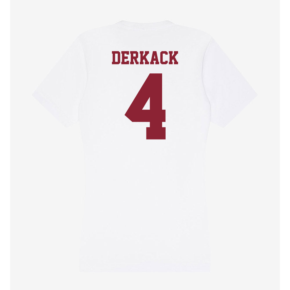 UMass - NCAA Women's Basketball : Taylor Derkack - Women's V-Neck T-Shirt-1