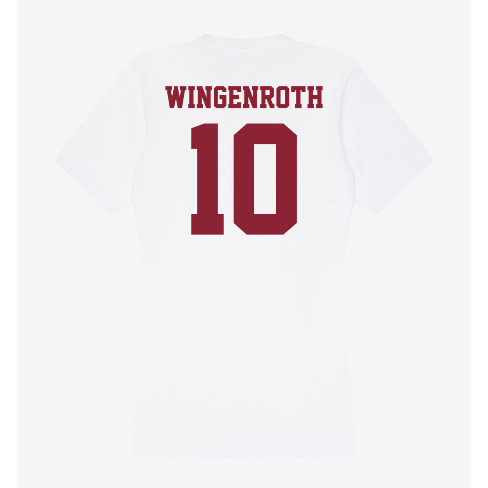 UMass - NCAA Baseball : Brandon Wingenroth - Women's V-Neck T-Shirt-1