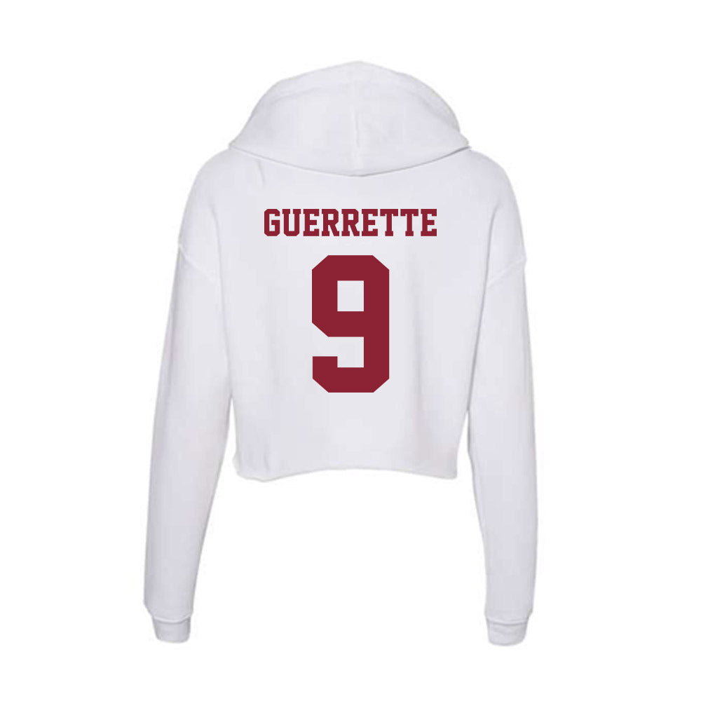 UMass - NCAA Men's Lacrosse : Joe Guerrette - Women's Crop Fleece Hoodie-1