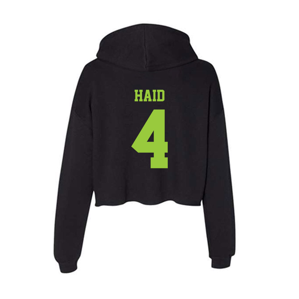 USF - NCAA Men's Basketball : Devin Haid - Women's Crop Fleece Hoodie-1