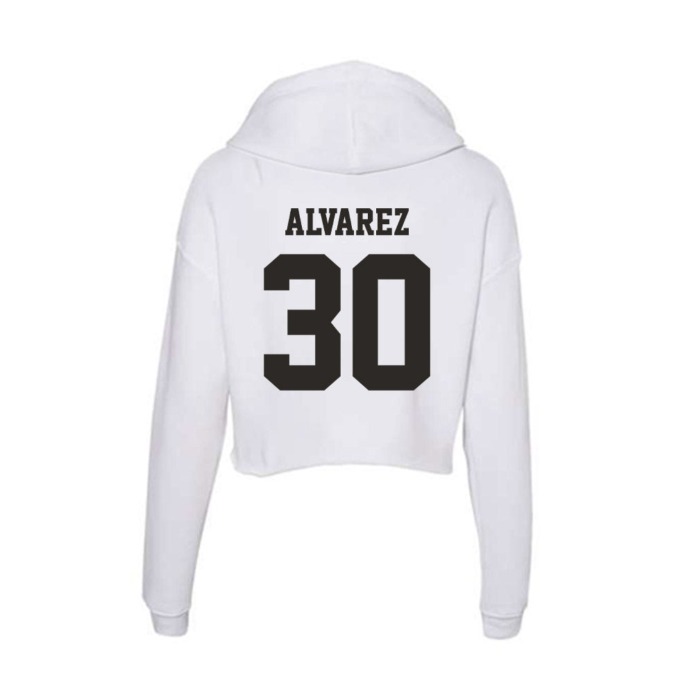 Marshall - NCAA Men's Soccer : Alvaro Alvarez - Classic Shersey Women's Crop Fleece Hooded Sweatshirt-1