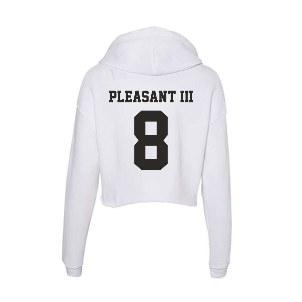 Marshall - NCAA Football : Eddie Pleasant III - Classic Shersey Women's Crop Fleece Hoodie-1
