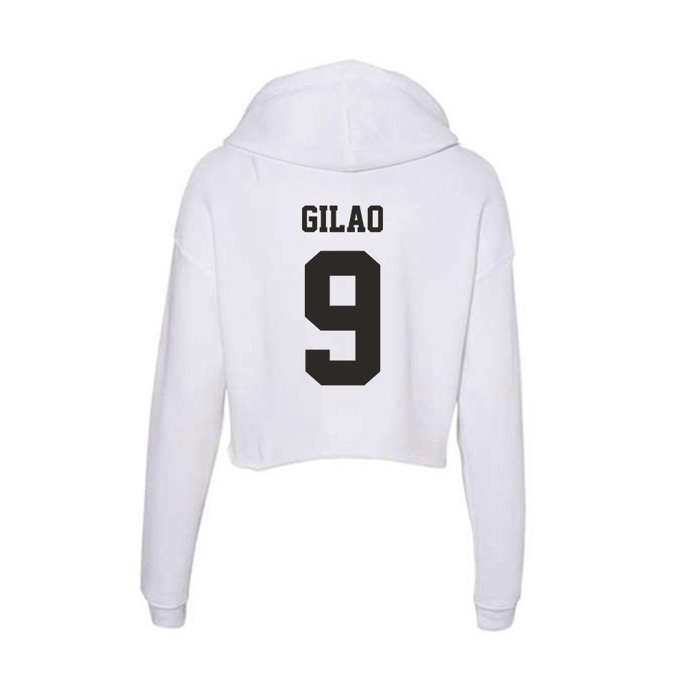 Marshall - NCAA Men's Basketball : Kenan Gilao - Classic Shersey Women's Crop Fleece Hoodie-1