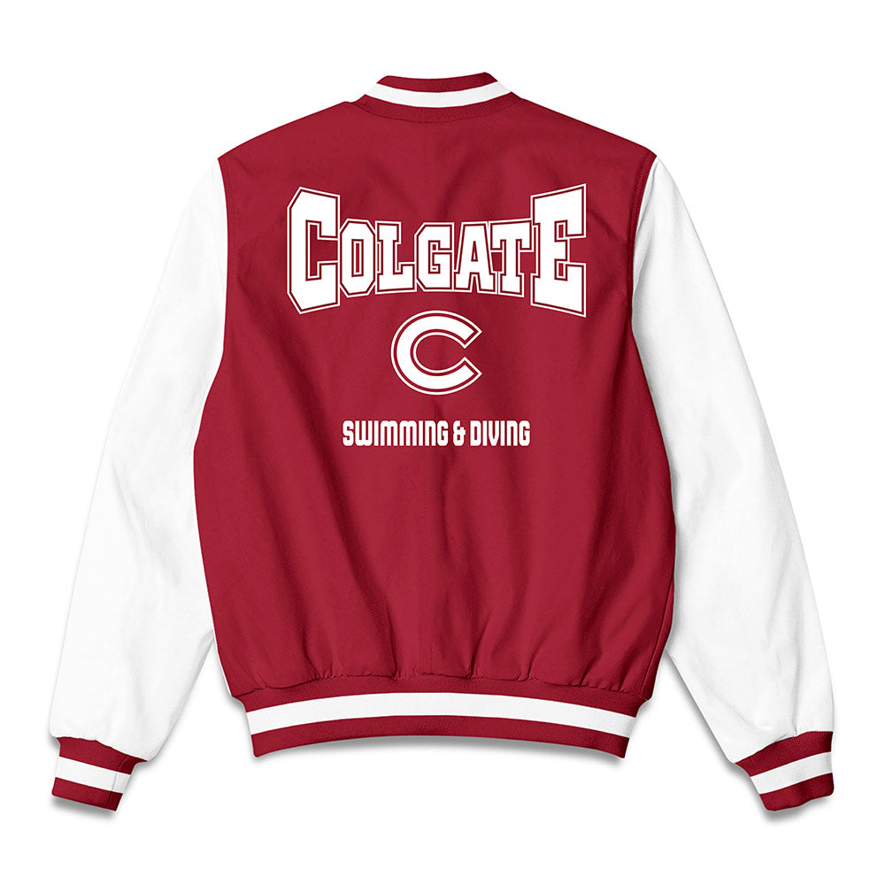 Colgate - NCAA Women's Swimming & Diving : Jayne Mansukani - Bomber Jacket-1
