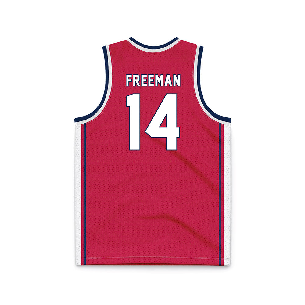 MSU Denver - NCAA Men's Basketball : Isaiah Freeman - Red Basketball Jersey-1