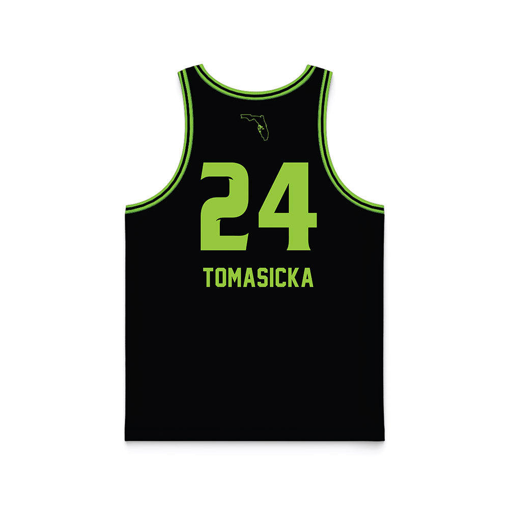 USF - NCAA Women's Basketball : Raina Tomasicka - Black Basketball Jersey-1