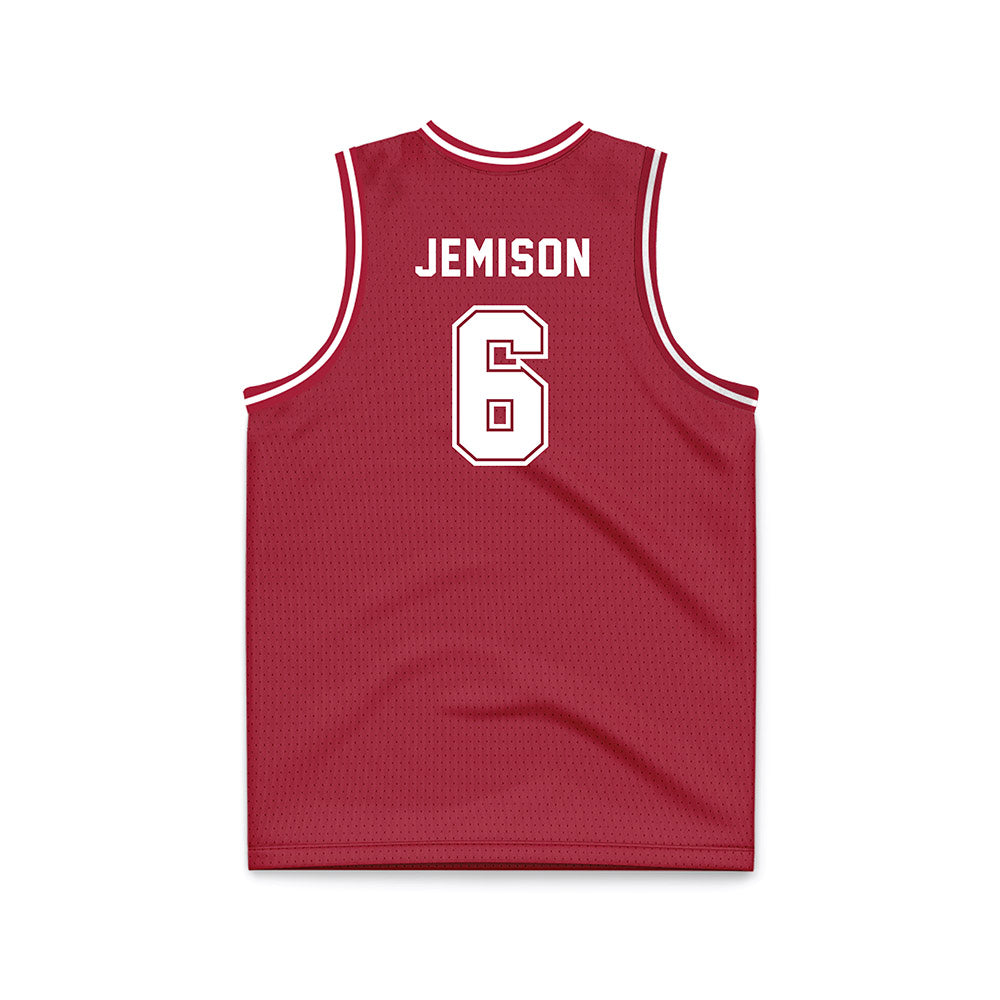 Alabama - NCAA Men's Basketball : London Jemison - Crimson Basketball Jersey-1