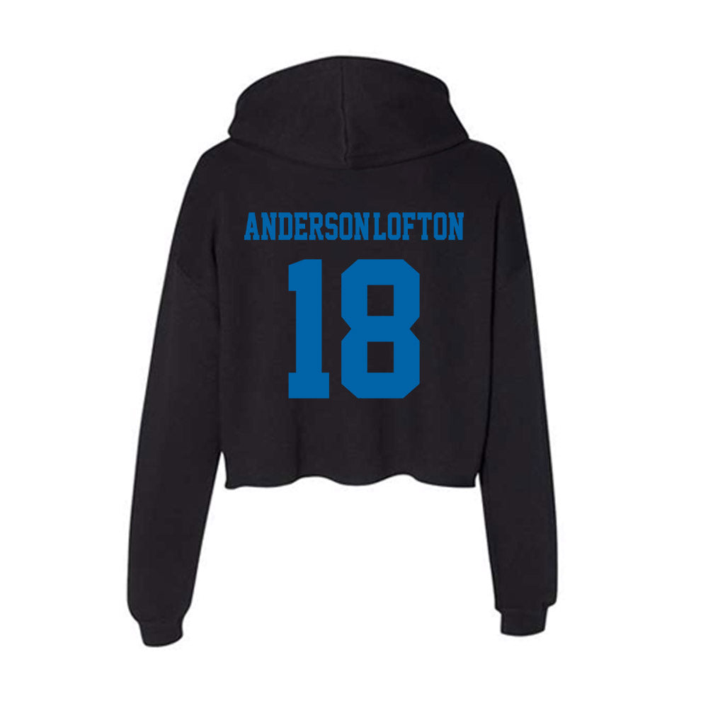 MTSU - NCAA Football : Stanley Anderson-Lofton - Women's Crop Fleece Hooded Sweatshirt-1