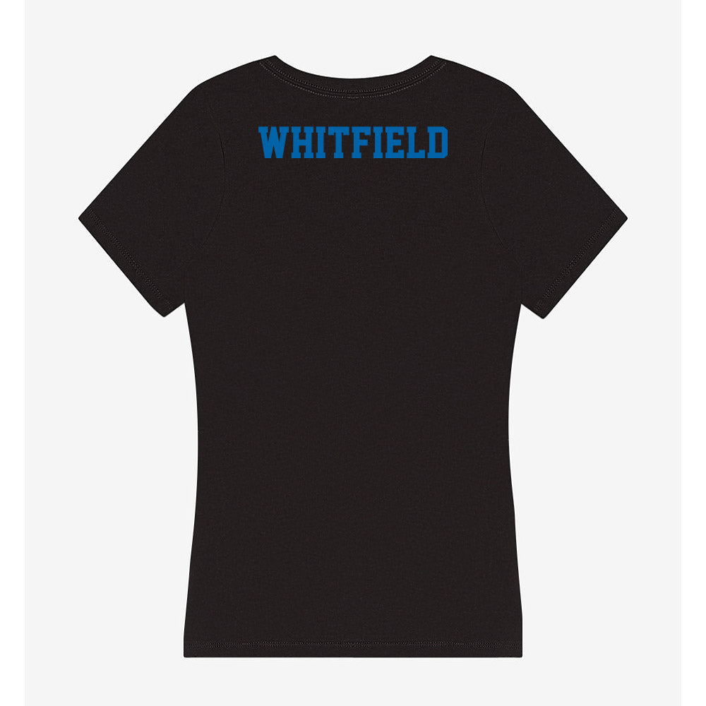 MTSU - NCAA Women's Basketball : Xaionna Whitfield - Women's V-Neck T-Shirt-1