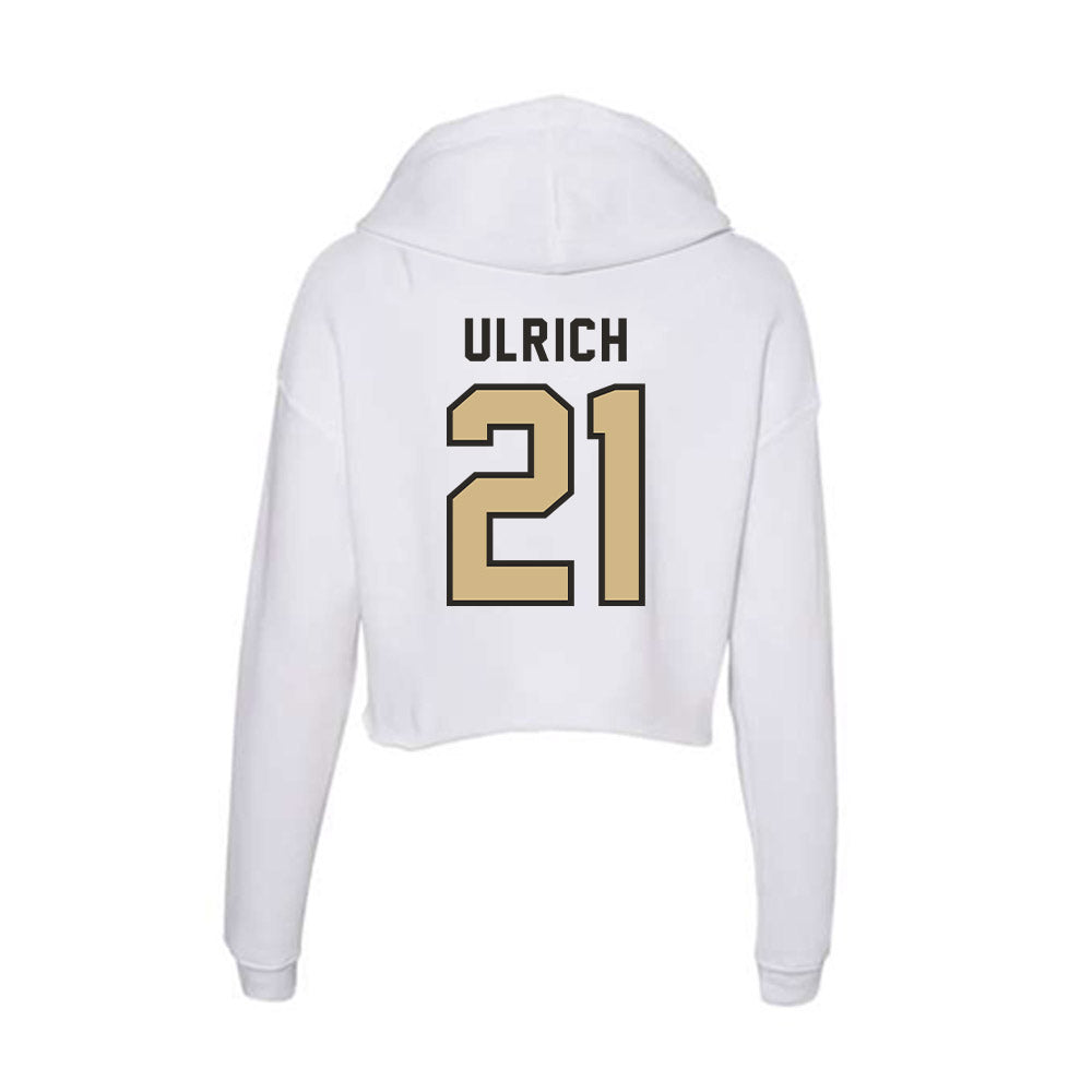 PFW - NCAA Women's Soccer : Ellie Ulrich - Women's Crop Fleece Hooded Sweatshirt-1