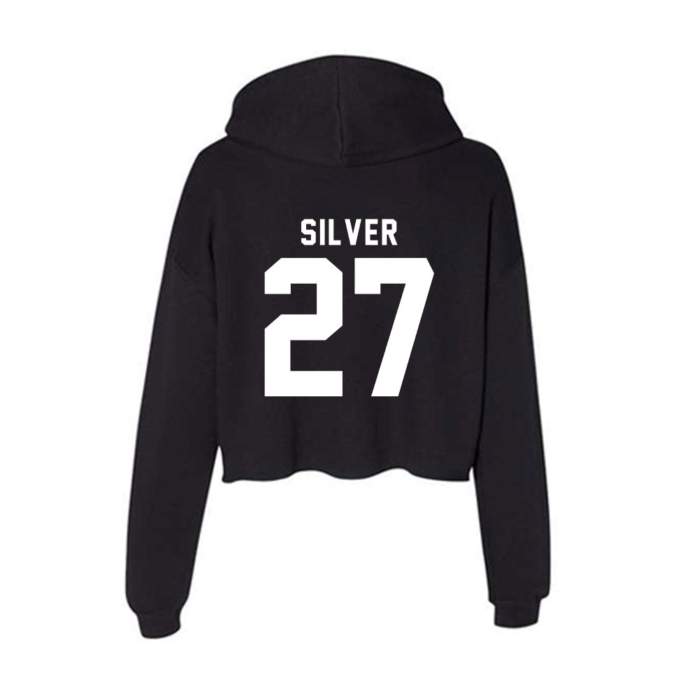 Delaware - NCAA Football : Jo Silver - Women's Crop Fleece Hoodie-1