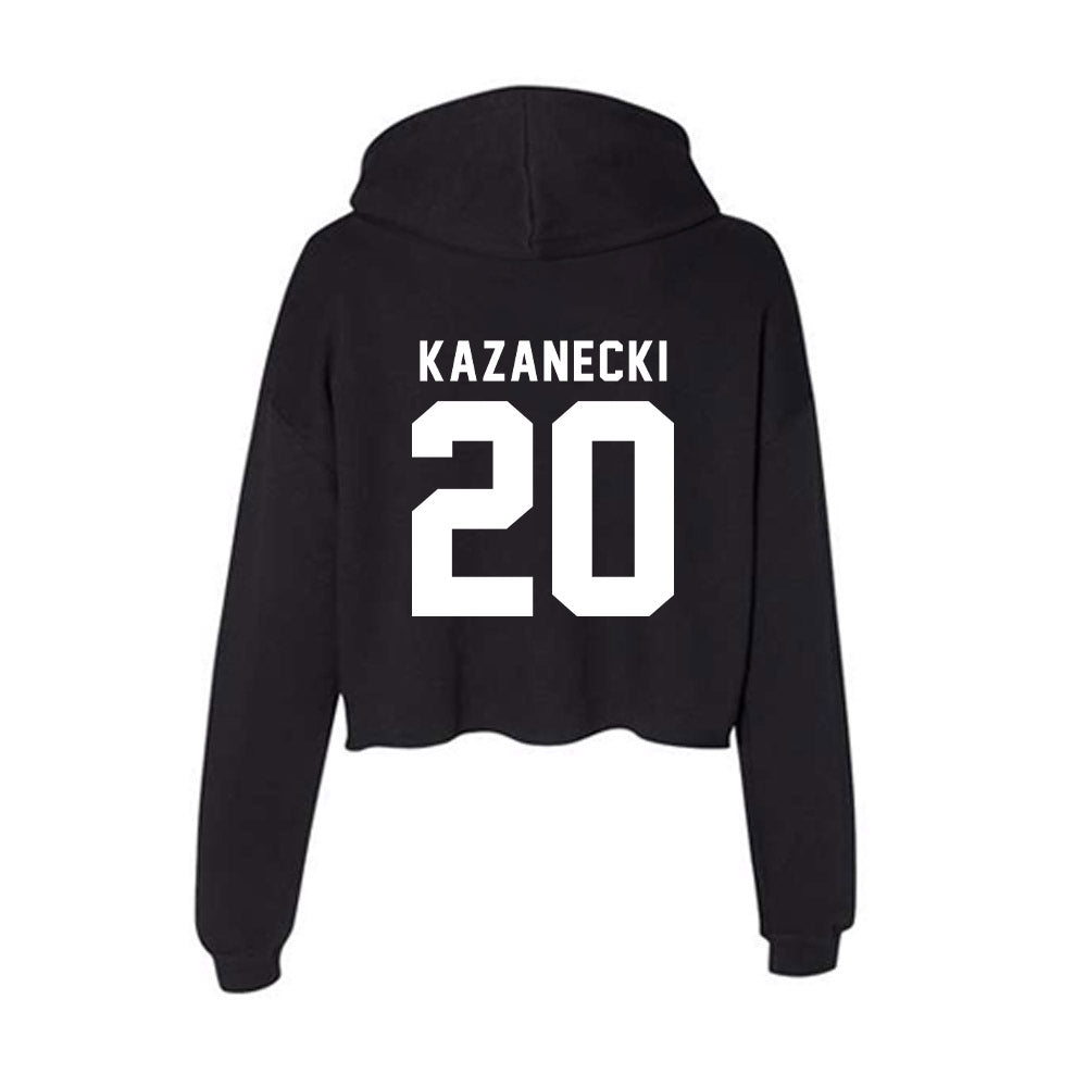 Delaware - NCAA Men's Basketball : Alex Kazanecki - Women's Crop Fleece Hoodie-1