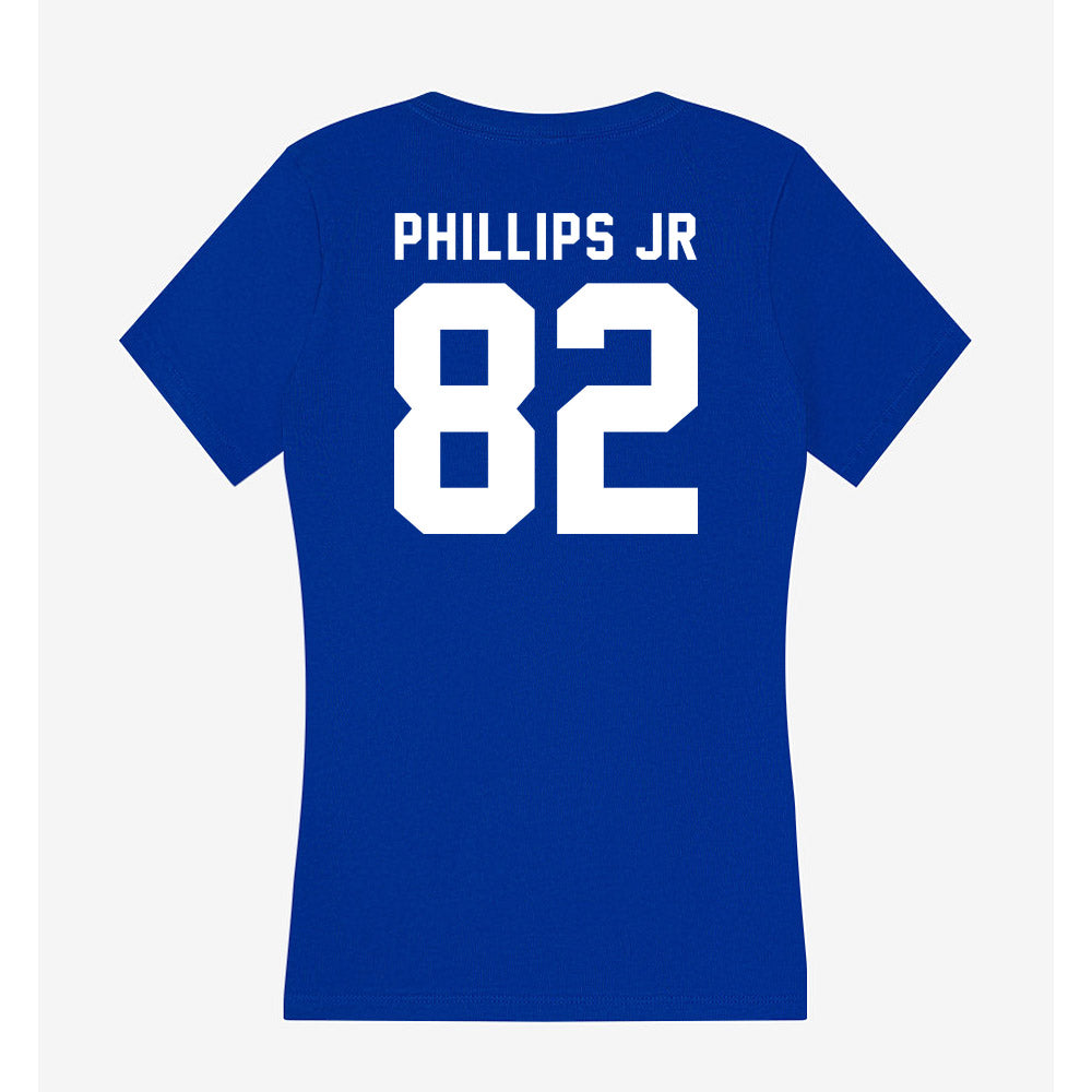 Delaware - NCAA Football : Derrick Phillips Jr - Women's V-Neck T-Shirt-1
