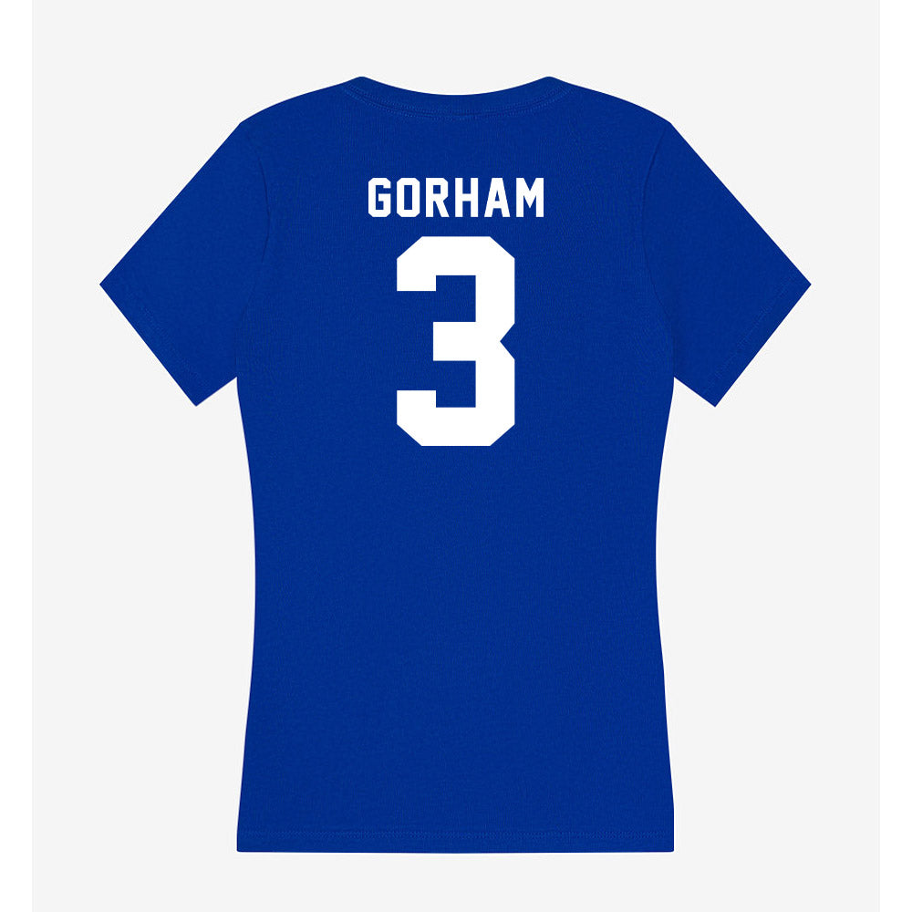 Delaware - NCAA Football : Brandon Gorham - Women's V-Neck T-Shirt-1
