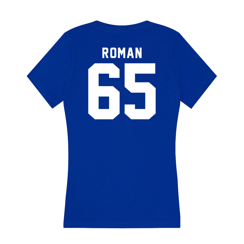 Delaware - NCAA Football : Wahkeem Roman - Women's V-Neck T-Shirt-1