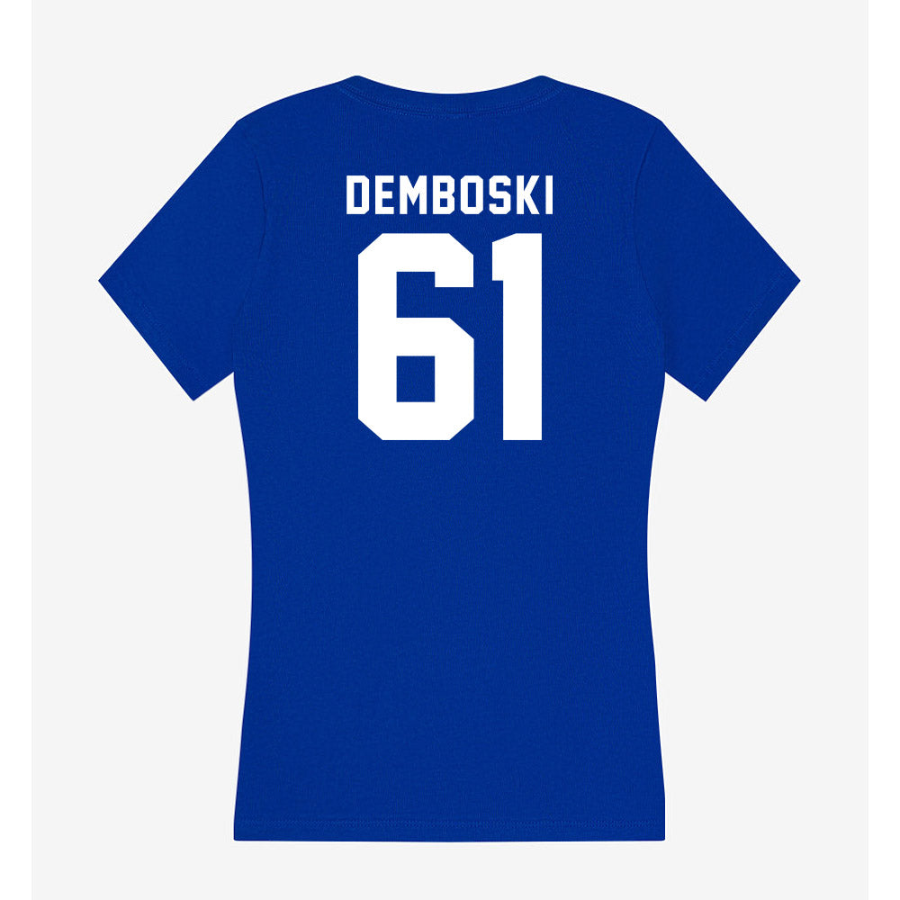 Delaware - NCAA Football : Steven Demboski - Women's V-Neck T-Shirt-1