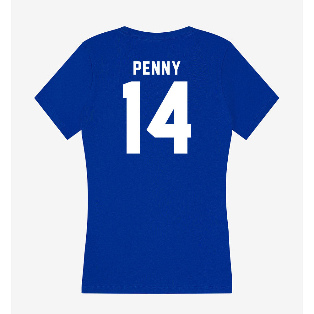 Delaware - NCAA Men's Soccer : Liam Penny - Women's V-Neck T-Shirt-1