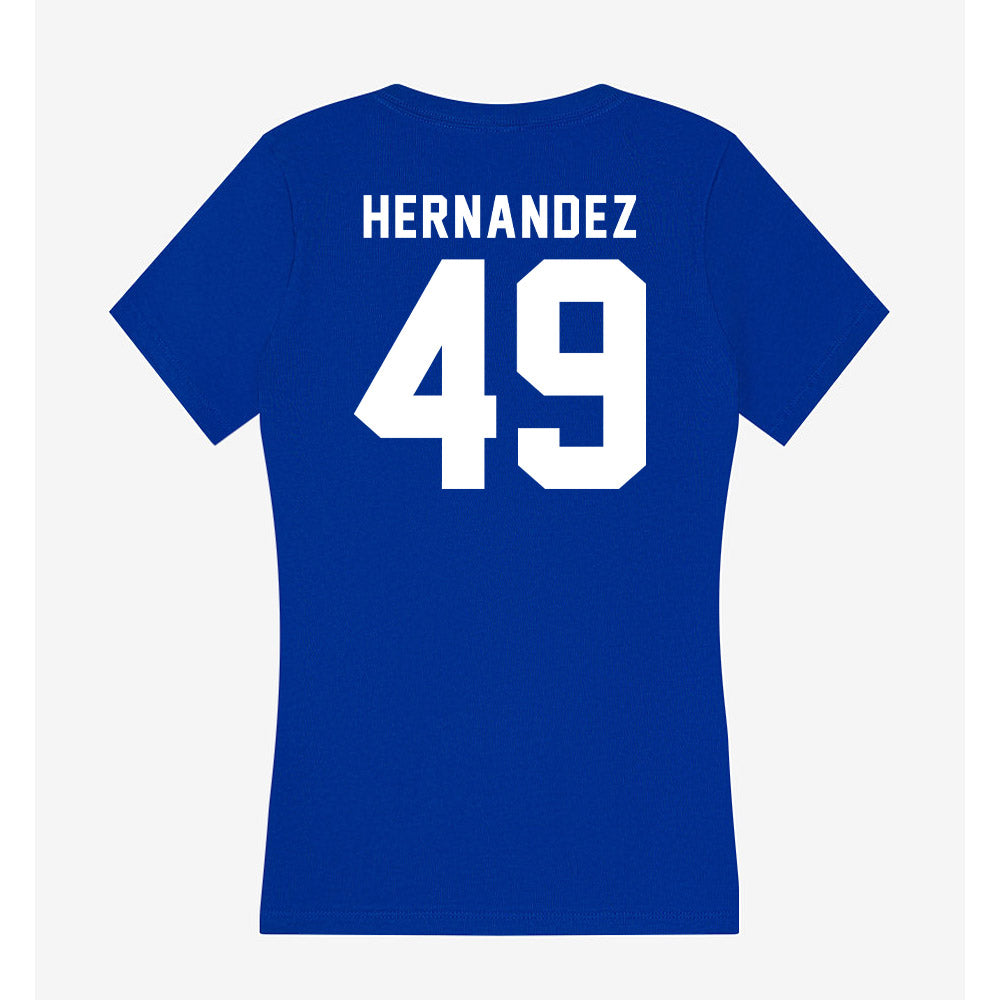 Delaware - NCAA Football : Yamdry Hernandez - Women's V-Neck T-Shirt-1