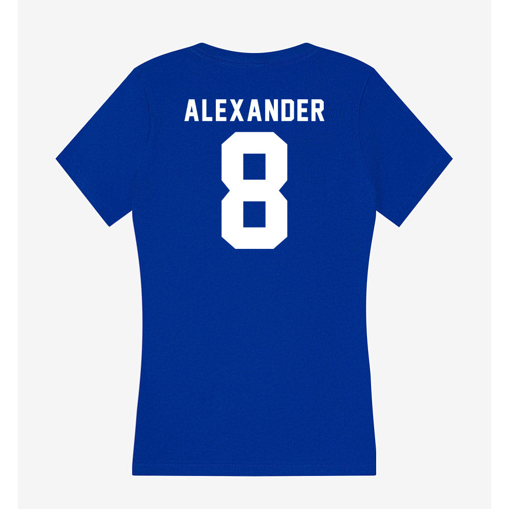 Delaware - NCAA Football : Jaquise Alexander - Women's V-Neck T-Shirt-1