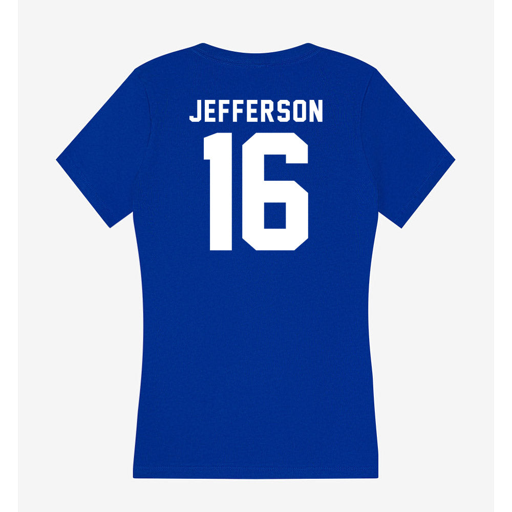 Delaware - NCAA Football : Noah Jefferson - Women's V-Neck T-Shirt-1