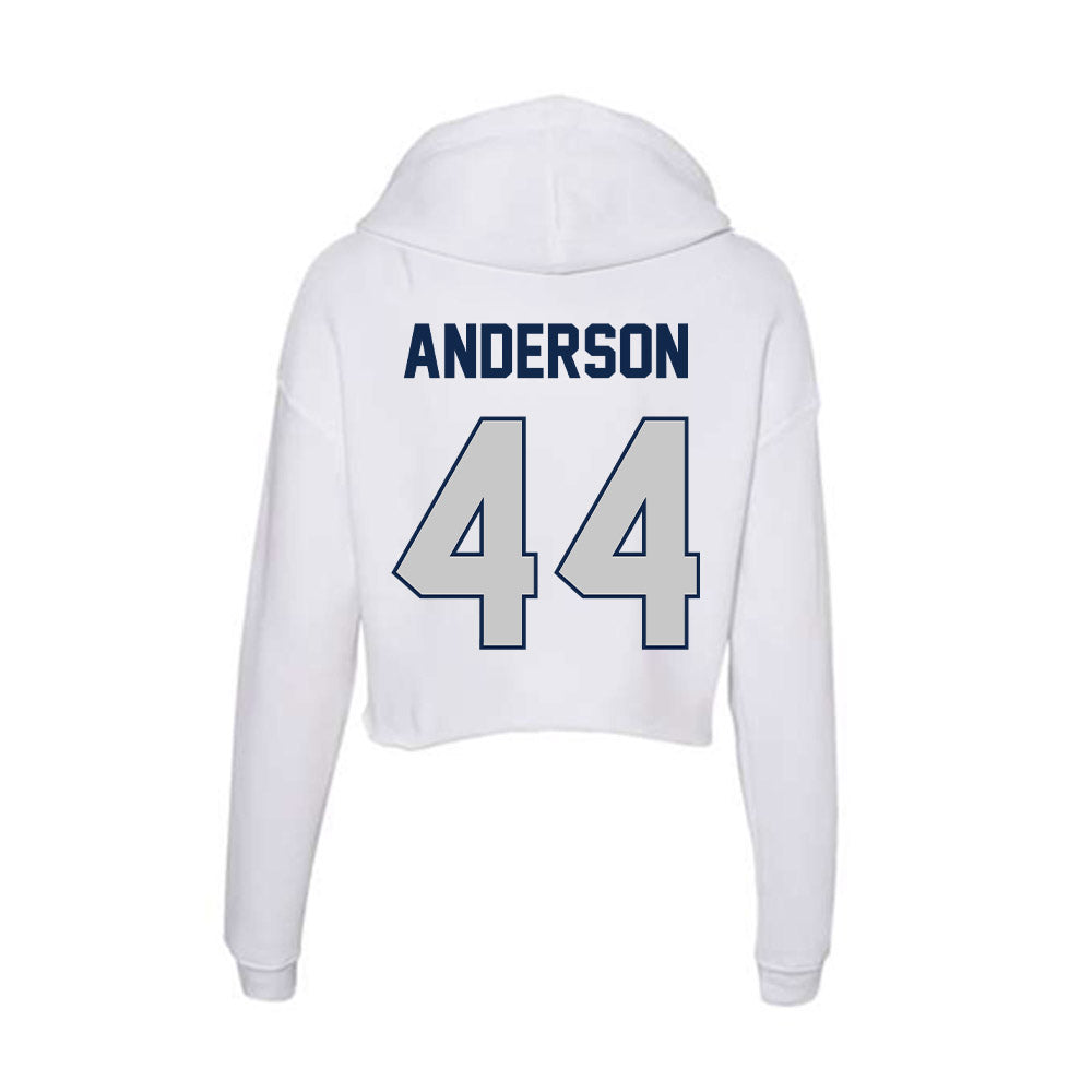 Butler - NCAA Men's Basketball : Treyson Anderson - Women's Crop Fleece Hooded Sweatshirt-1