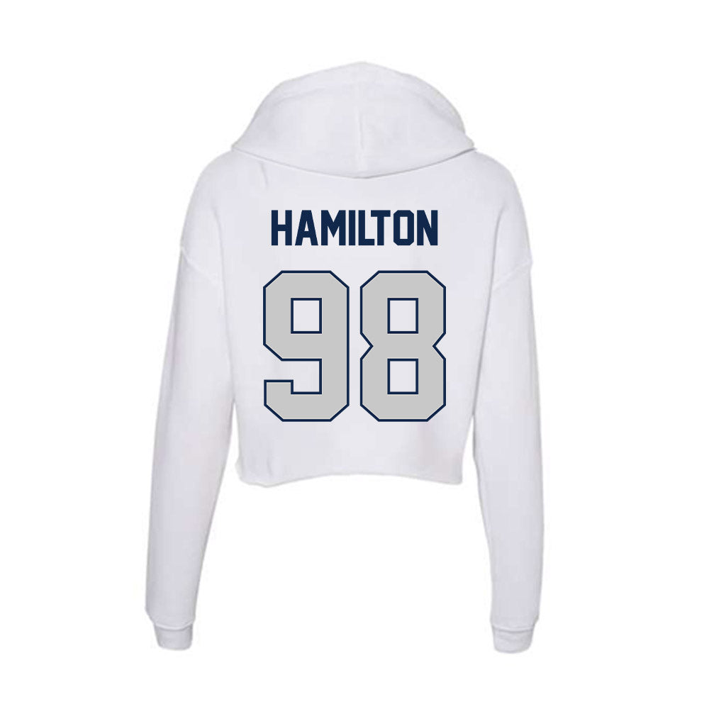 Butler - NCAA Football : Saladin Hamilton - Women's Crop Fleece Hooded Sweatshirt-1