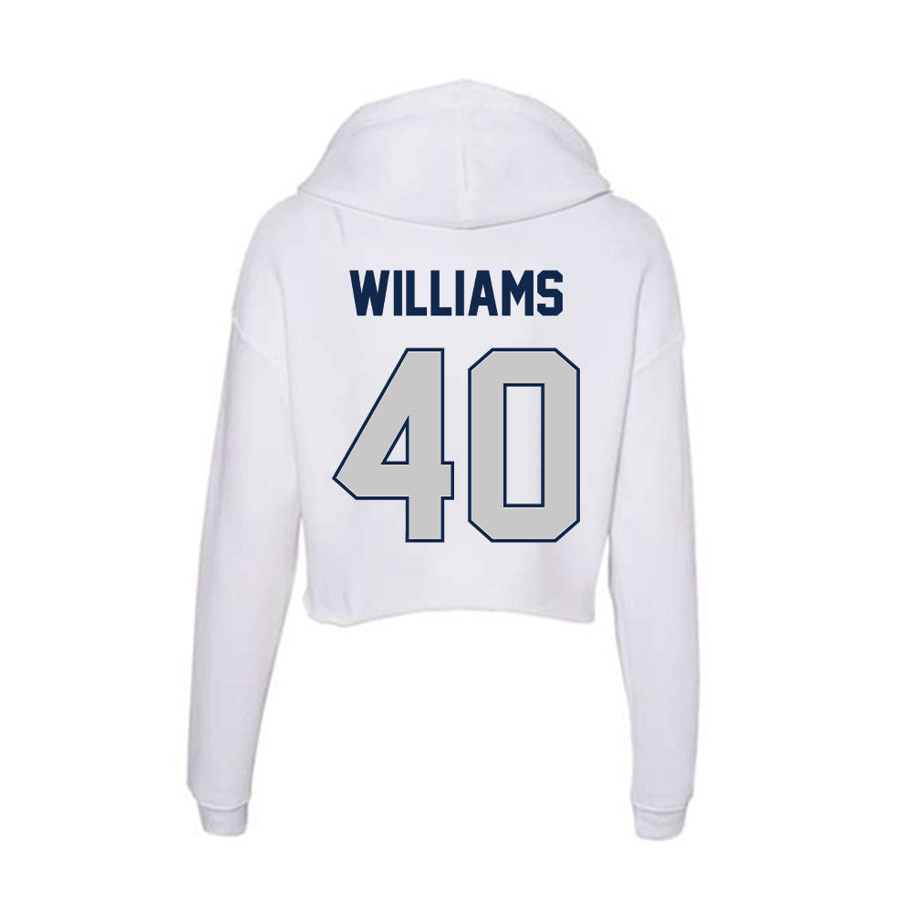 Butler - NCAA Football : Melik Williams - Women's Crop Fleece Hooded Sweatshirt-1