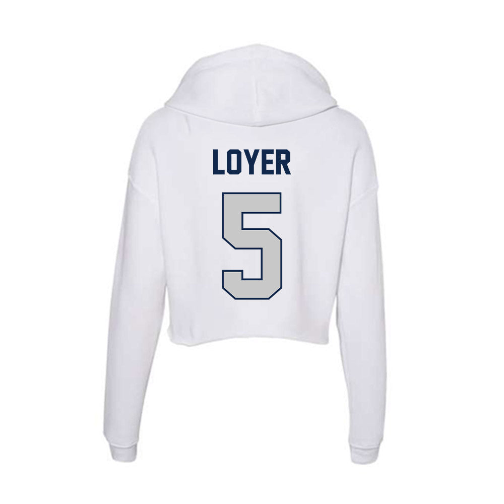 BU - NCAA Women's Volleyball : Jersey Loyer - Women's Crop Fleece Hoodie-1