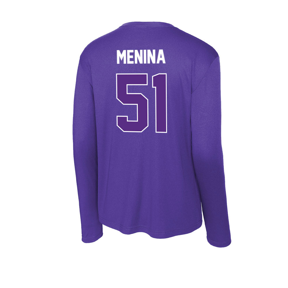 North Alabama - NCAA Baseball : Caleb Menina - Performance Long Sleeve T-Shirt-1