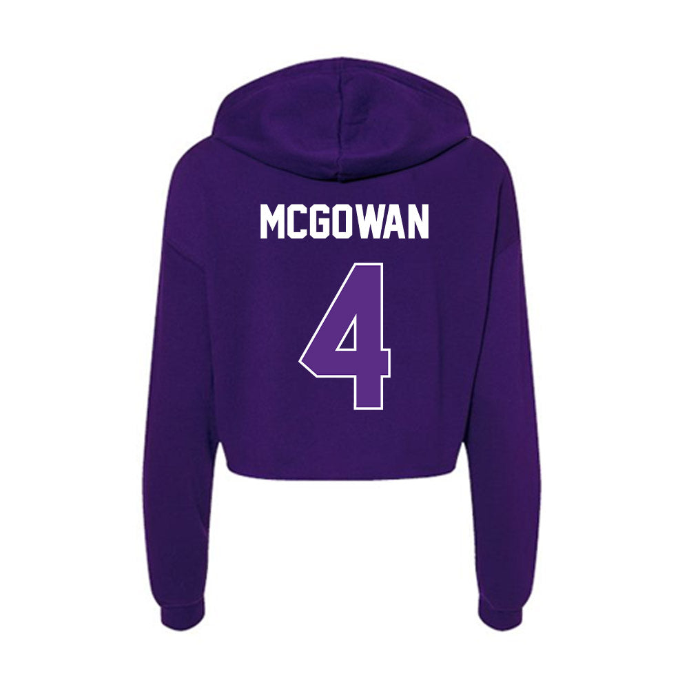 North Alabama - NCAA Women's Volleyball : Kinslee McGowan - Women's Crop Fleece Hoodie-1