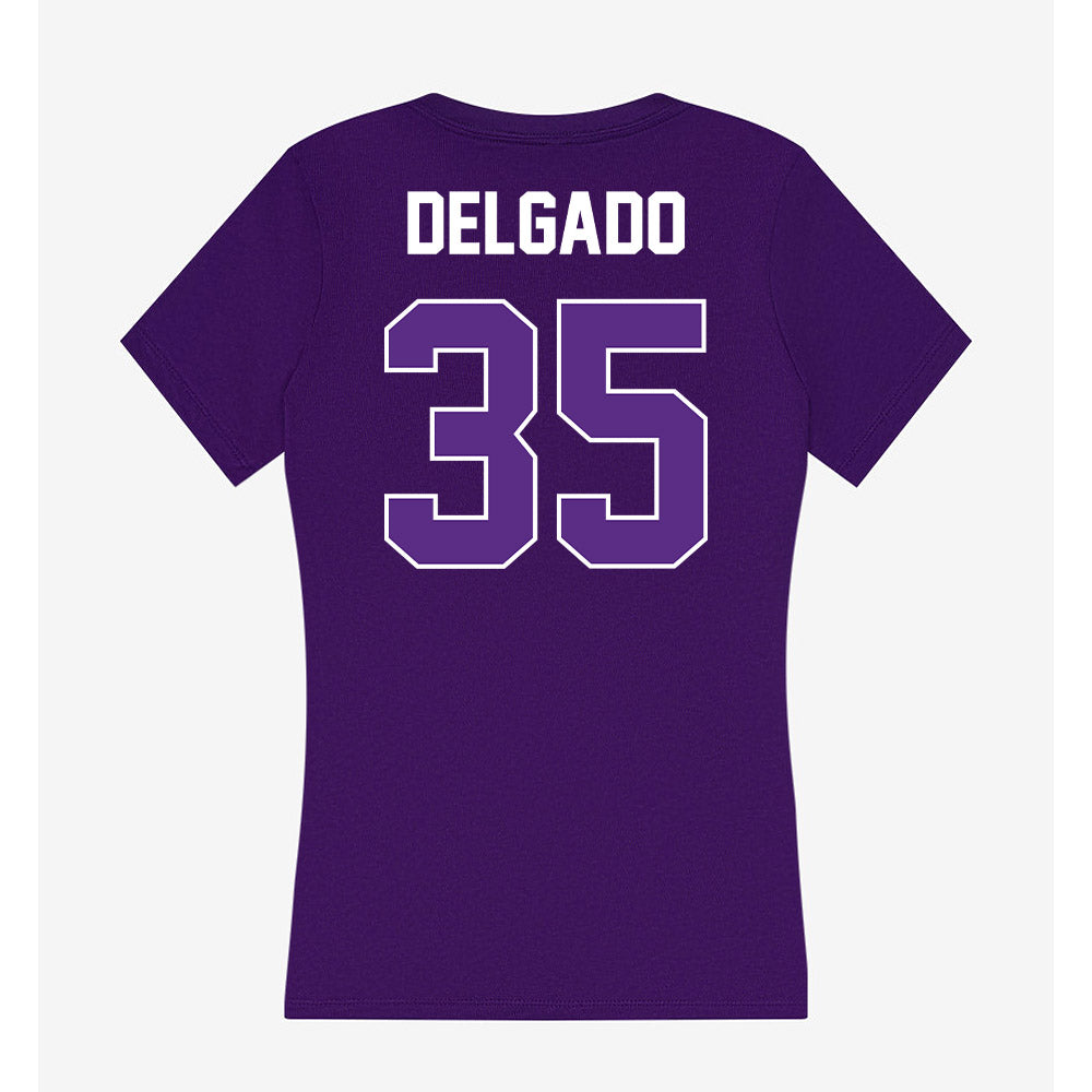 North Alabama - NCAA Baseball : Matthew Delgado - Women's V-Neck T-Shirt-1