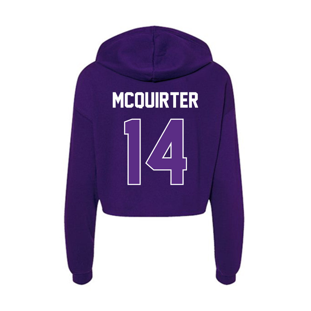 North Alabama - NCAA Women's Volleyball : Paris McQuirter - Women's Crop Fleece Hoodie-1