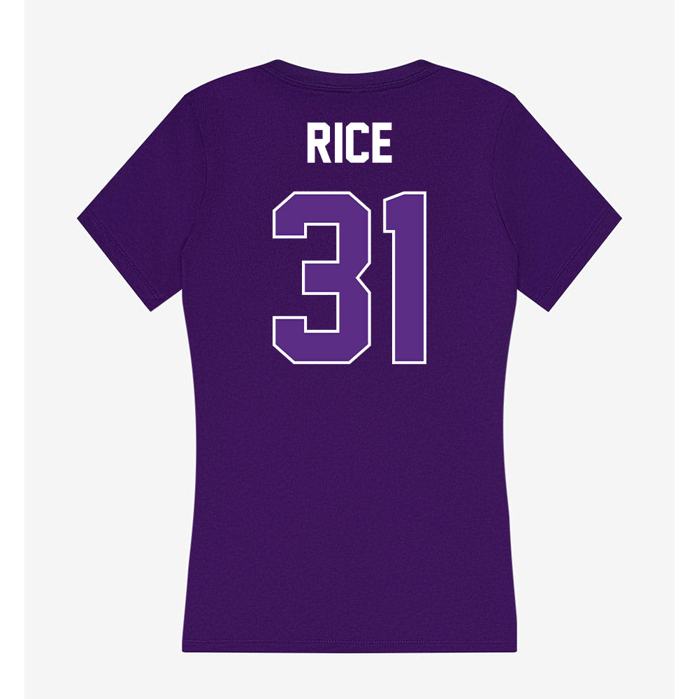 North Alabama - NCAA Baseball : Tyler Rice - Women's V-Neck T-Shirt-1