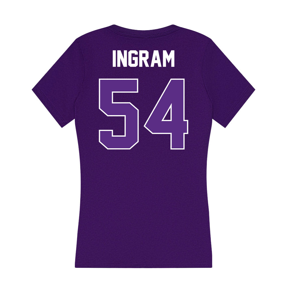 North Alabama - NCAA Football : Jyheam Ingram - Women's V-Neck T-Shirt-1