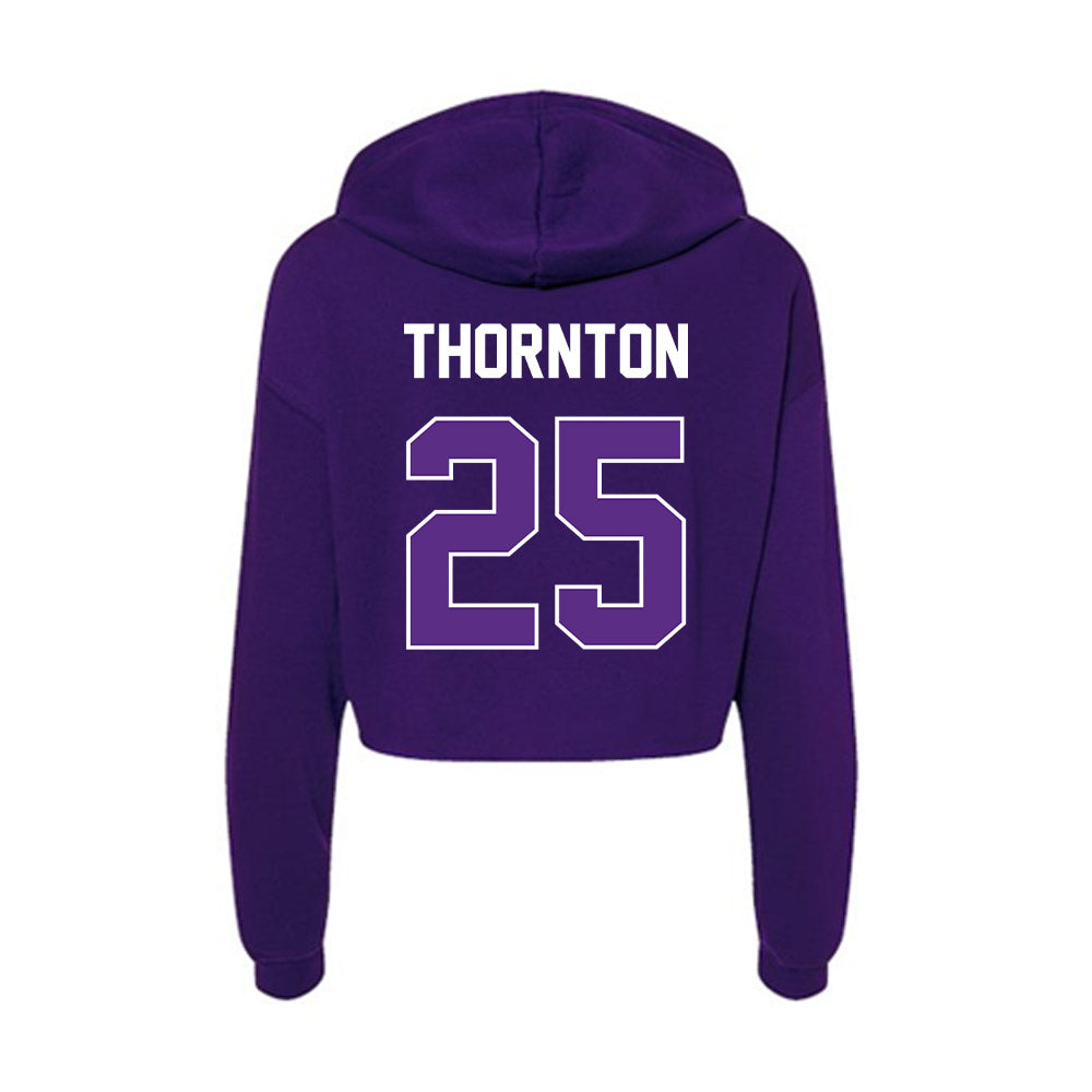North Alabama - NCAA Football : Logan Thornton - Women's Crop Fleece Hoodie-1
