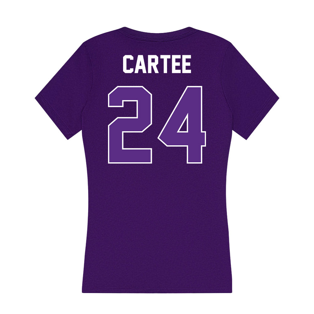 North Alabama - NCAA Softball : Lillyanna Cartee - Women's V-Neck T-Shirt-1