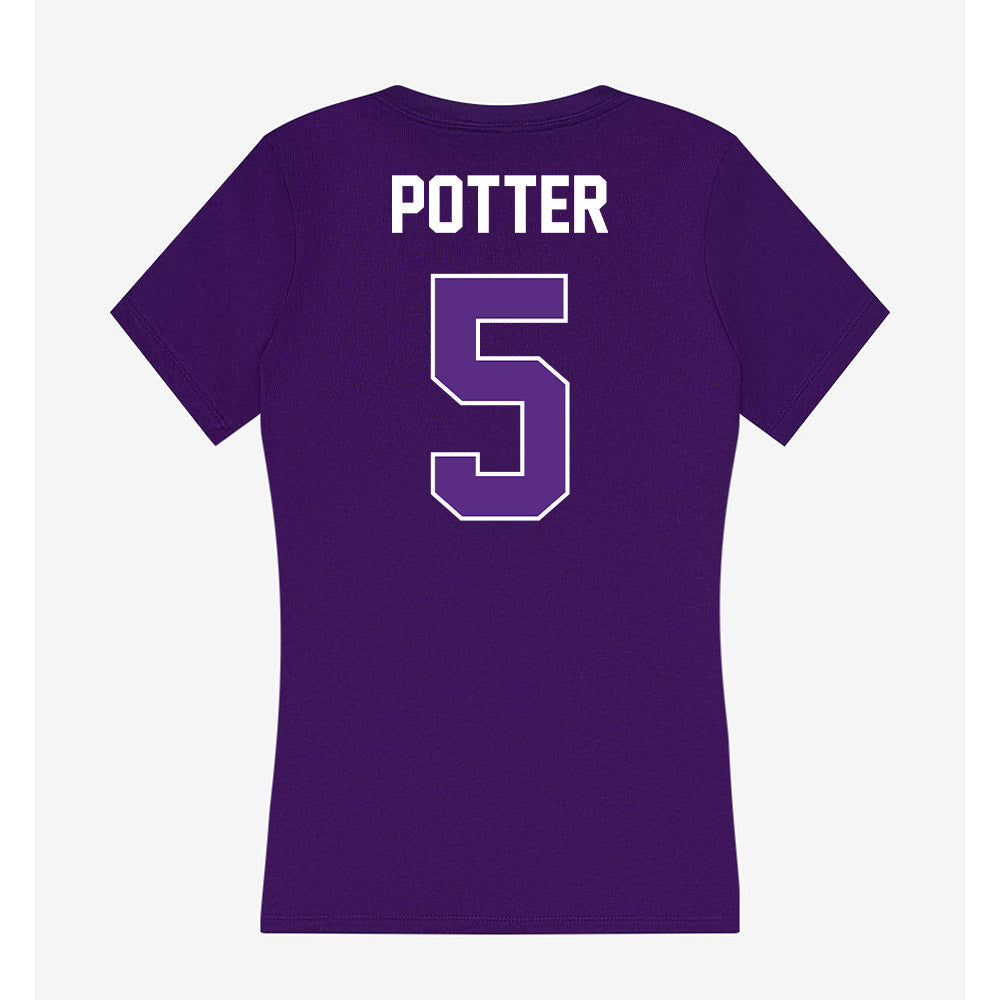 North Alabama - NCAA Softball : Anna Potter - Women's V-Neck T-Shirt-1