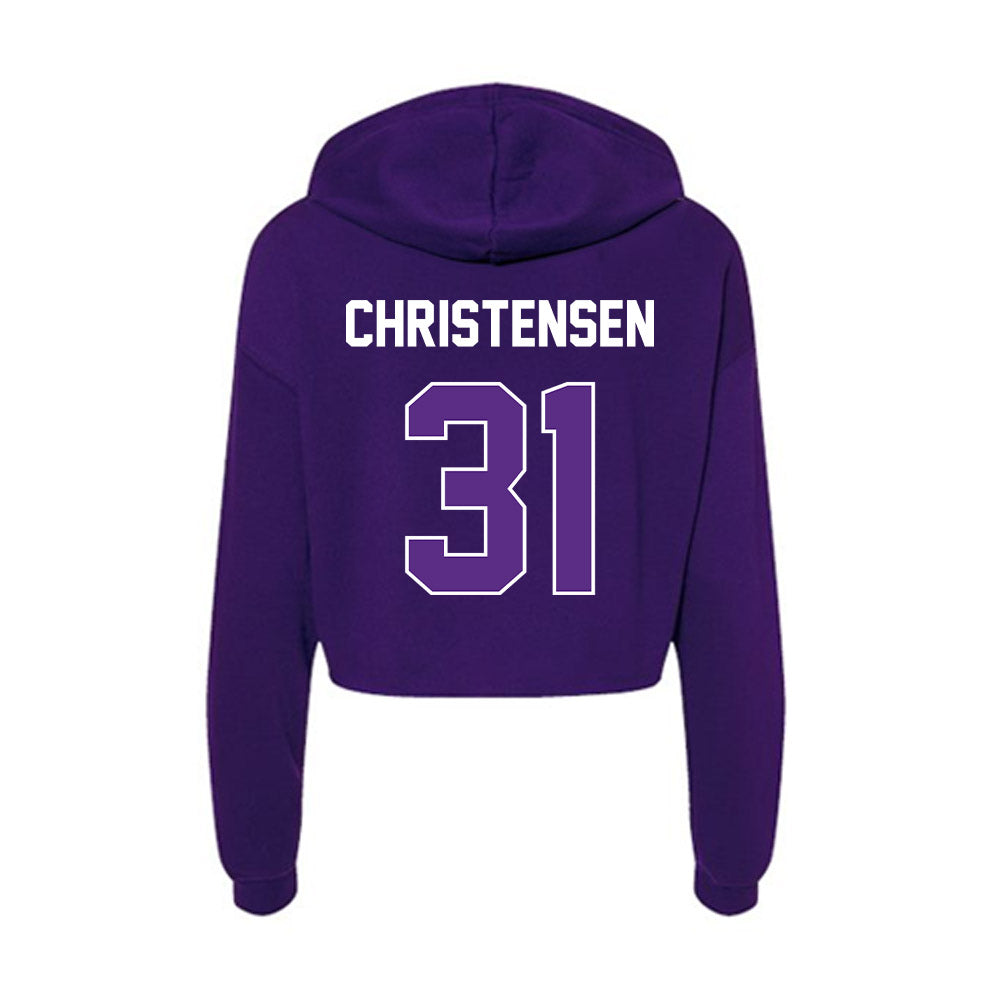 North Alabama - NCAA Football : Micah Christensen - Women's Crop Fleece Hoodie-1